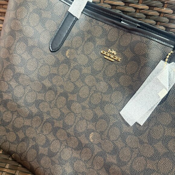 coach City Tote Bag In Signature Canvas cv976 - Picture 4 of 9